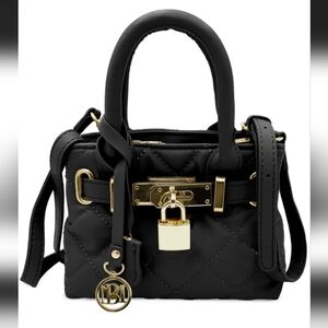 Badgley Mischka Black Tote with Elegant Gold Accents